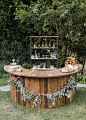 wedding bar ideas - photo by Jessica Lynne Studios http://ruffledblog.com/autumn-leaves-wedding-inspiration: 