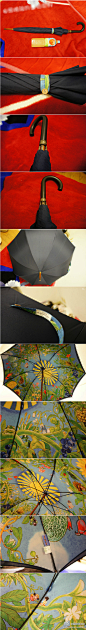 围脖测试控：宫崎骏的吉卜力美术馆买的一把小黑伞，外表平淡无奇，但在撑起的那一刻，惊艳到我了！我想我爱上下雨天了~