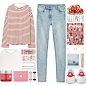 A fashion look from February 2017 featuring Monki, red leather shoes and white clutches. Browse and shop related looks.