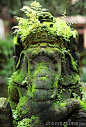 mossy Ganesha, India