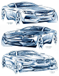 Car Design Sketches by Hongru Zhou: 