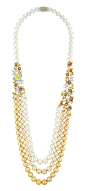 Yellow and white diamond and South Sea pearl ‘Envolée Solaire’ necklace.: 