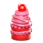 Red Velvet Cake  3D Icon