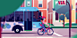 SAFE BIKING : Illustration, character design and animations for the promotion of safe biking with Velo Quebec. In collaboration with Shed studio (Montreal)