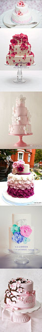 #婚品#用花朵装饰的翻糖蛋糕，是不是很有食欲呢，婚礼上的他们一定很亮眼！ 更多: http://www.lovewith.me/share/detail/all/30415