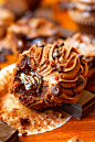 Chocolate Frosted Molten Lava Cupcakes