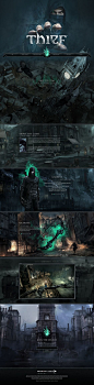 Thief 4 Game Website Concept Design by Oniric Creative Studios, via Behance: 