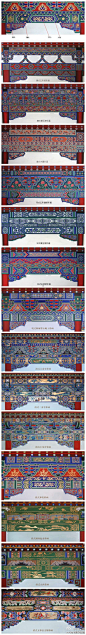 【中国古建筑的各式彩画】古建彩画不仅美观，且有一定的防水性，增加建筑物寿命。