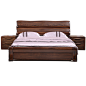 特价全实木床金丝黑胡桃木床高箱储物1.8米1.5米双人床中式实木床-淘宝网