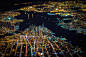 General 3000x2000 New York City tilt shift USA night city aerial view cityscape lights bokeh