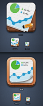 Statistics app icon on the Behance Network