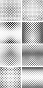 Monochrome circle pattern collection