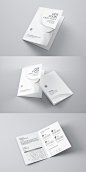 高端简洁灰色背景企业手册折页画册封面设计