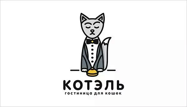 可爱猫咪主题的Logo设计