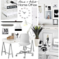 Black & White Home Office : A home decor collage from June 2014