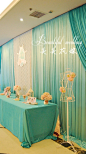 Tiffany蓝的主题婚礼，充满优雅纯净梦幻的婚礼现场~