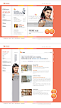 橙色系列韩国女性社交生活网站模板全站psd下载 #Web# #素材#