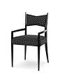 georgia arm chair, black