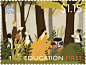 Education First : I am very glad to accept the invitation of UN to design one set of stamps （totally 6 kinds） based on the theme of Education First, and these stamps has been published on 18 Sept . I am really happy and proud of that.
