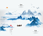 新中式海报山水意境图设计PSD分层素材-淘宝网