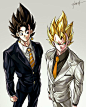 Vegetto and Gogeta by GoddessMechanic2