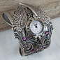 Silver Winged Cuff Watch by *Aranwen on deviantART@北坤人素材