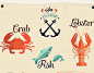 Vector set of seafood 