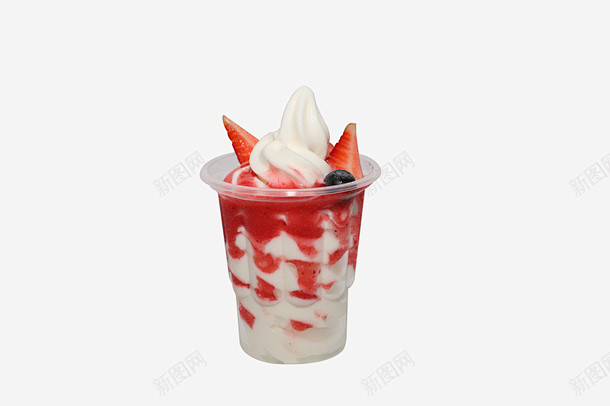草莓鲜奶冰淇淋 创意素材