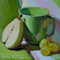 "Still life in Green" - Original Fine Art for Sale - © Elena Katsyura