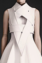 Sculptural Fashion - white armour dress; futuristic fashion // Gareth Pugh Spring 2015: 