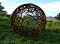 Ivan MClean  Sphere 7' , 2011   steel    84 x 84 x 84 in  213 x 213 x 213 cm Weathered steel