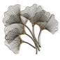 Ginkgo Leaves Metal Wall Art: 