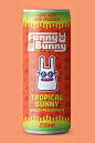 Funny Bunny兔子灵感的能量饮料品牌包装设计