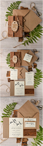 24 Our Absolutely Favorite Rustic Wedding Invitations | http://www.deerpearlflowers.com/rustic-wedding-invitations/: 