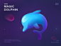 Magic dolphin : Magic dolphin illustration，hope you like.