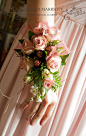 Dusky pink rose and berry Bridal Wrist Corsage