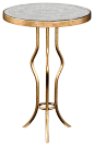 Jonathan Charles Eglomise and Iron Round Wine Table (Gold) 494077-G transitional-side-tables-and-end-tables