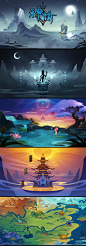 Oracle 神谕 : Scenes and characters I did for a side-scrolling game, 2012