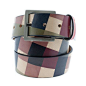 Big Plaid Leather Belt for Men and Women. Great accessories for flair.