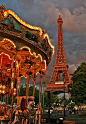 旋转木马，巴黎，法国