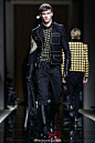 Balmain Menswear FW 2016 / Sean O'Pry那样子好像在说：我就喜欢你看不惯我又干不掉我的样子 /