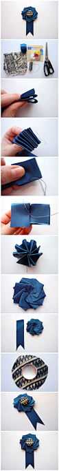 折纸 纸艺 手工DIY 利用丝带和纽扣这类简单常见的