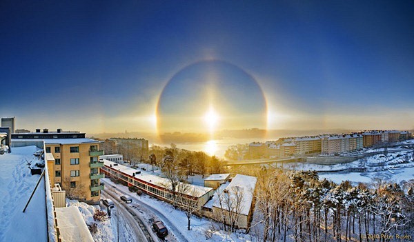 斯德哥尔摩上空的日晕（2011.1.10...