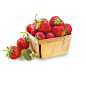 井,风格,饮食,容器,食品_122600969_Strawberries in a basket on a white background_创意图片_Getty Images China