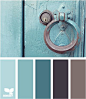#素材推荐# 清新的薄荷绿设计配色参考。
