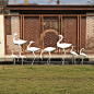 大型白色抽象鸟类装饰园林景观白鹭雕塑商场橱窗仙鹤玻璃钢丹顶鹤-淘宝网