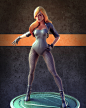 Black Canary Concept, Nabeel Ummer : A Concept sculpt and render of the black canary.
