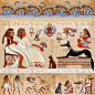 10个EPS复古埃及壁画人物图案矢量图设计素材高清图2017101808-淘宝网