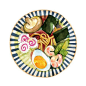 手绘水彩 美食食物 日式拉面 插图插画 涂鸦
