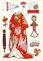 Kimono paper dolls: 